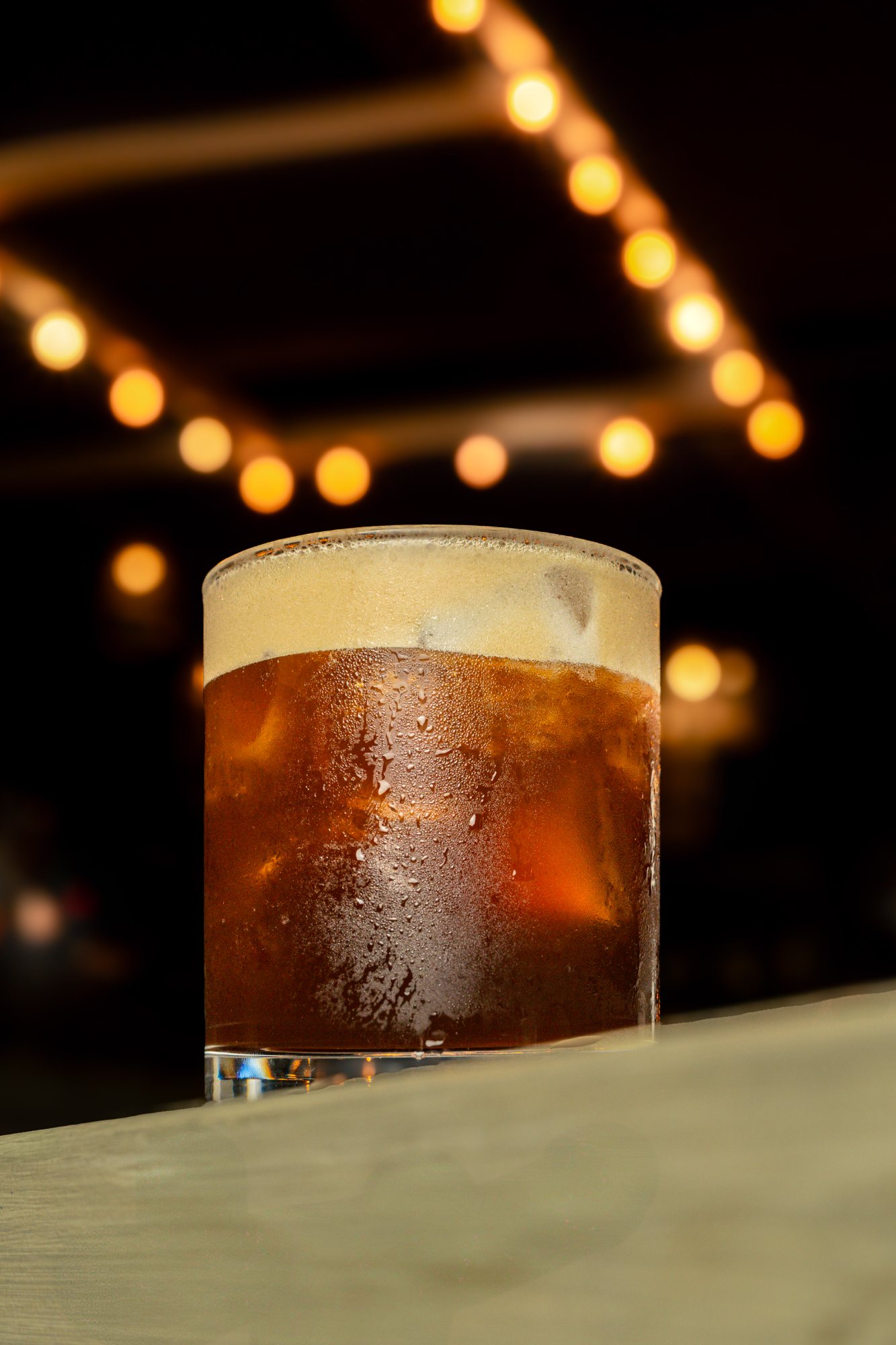 Coctel de la casa con bokeh